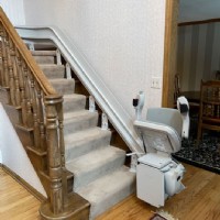 new Bruno curved stairlift installed in Naperville IL by Lifeway Mobility